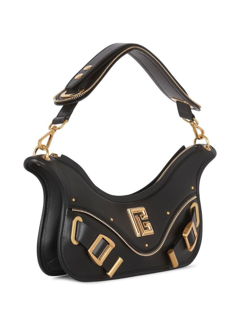 Black Blaze Leather Shoulder Bag