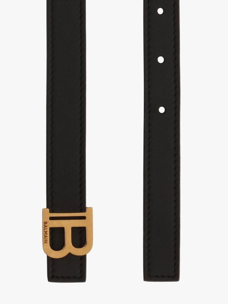 Black Monogram Leather Belt