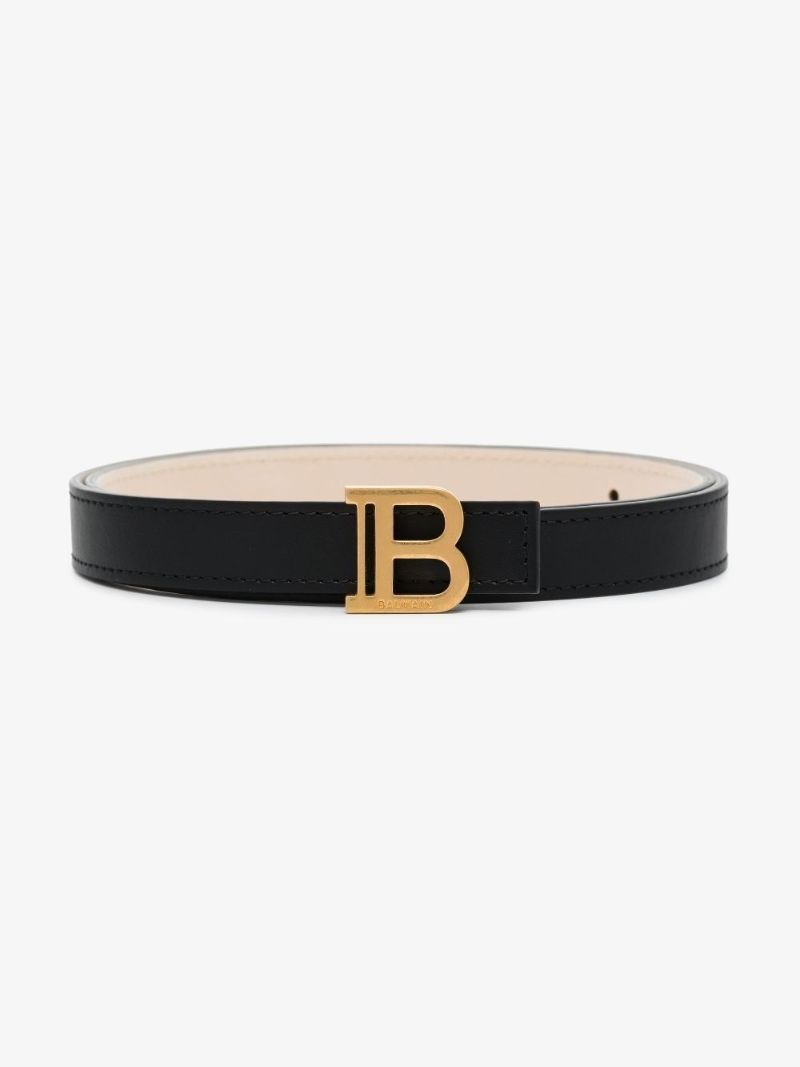 Black Monogram Leather Belt
