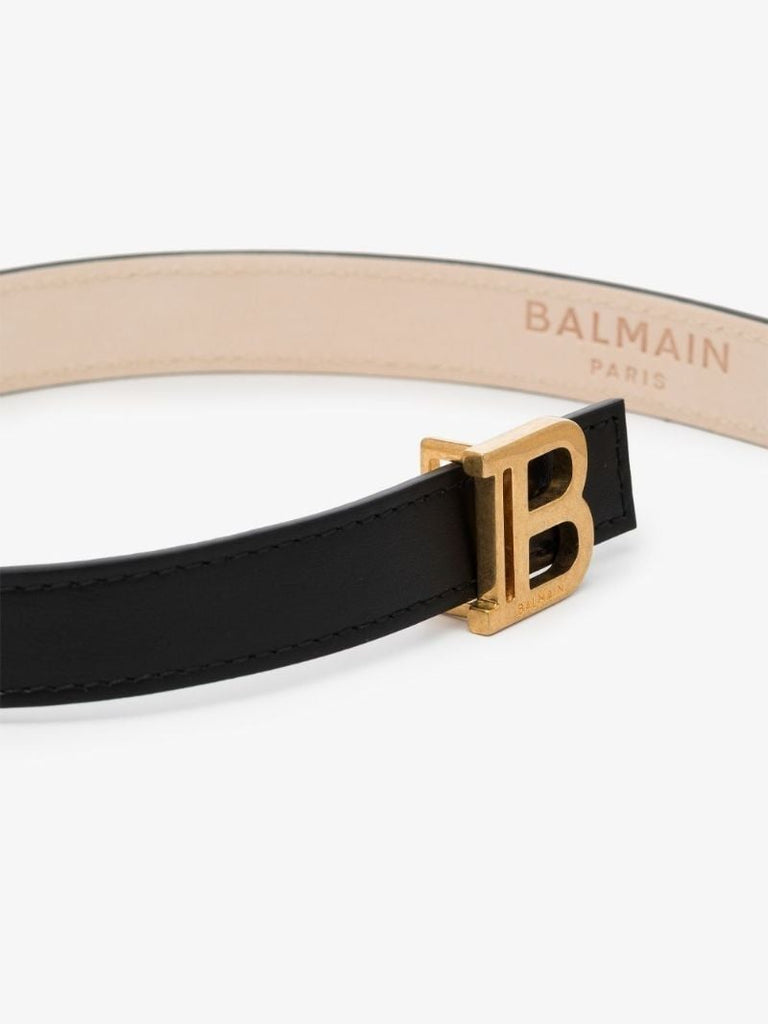 Black Monogram Leather Belt