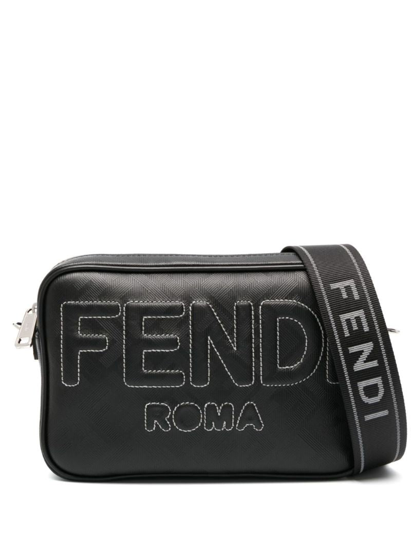 Black Fendi Shadow Leather Camera Bag