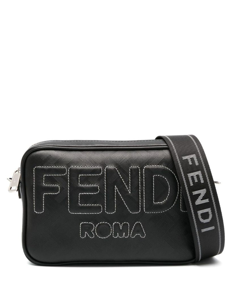 Black Fendi Shadow Leather Camera Bag
