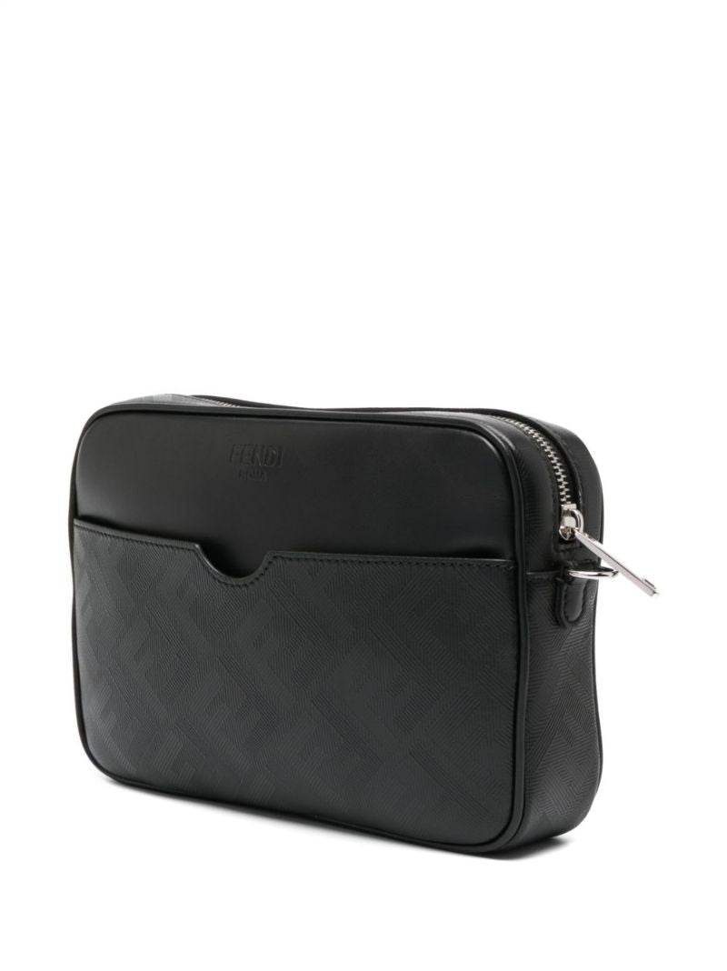 Black Fendi Shadow Leather Camera Bag
