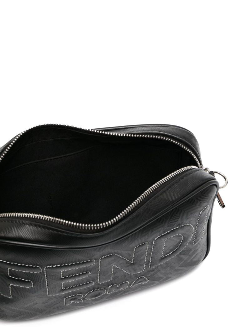 Black Fendi Shadow Leather Camera Bag