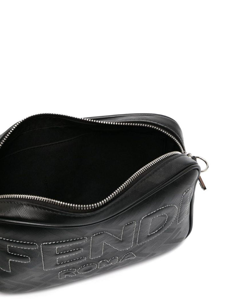 Black Fendi Shadow Leather Camera Bag