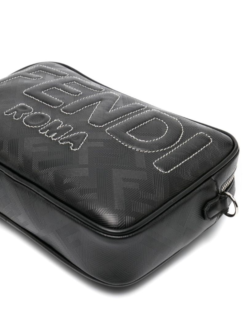 Black Fendi Shadow Leather Camera Bag