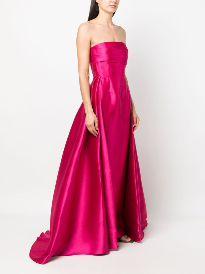 Pink Tiffany Satin Maxi Dress