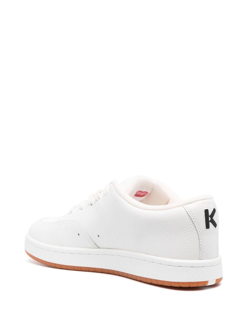 White Kenzo-dome Low-top Leather Sneakers
