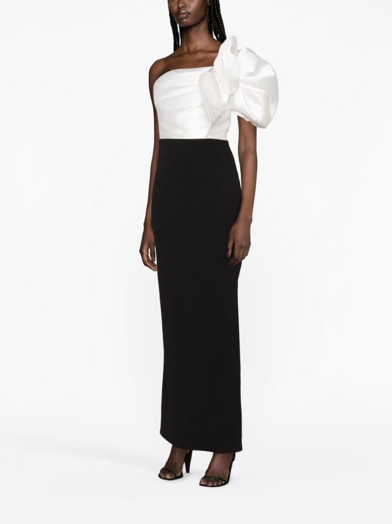 Black Lyana One-shoulder Maxi Dress