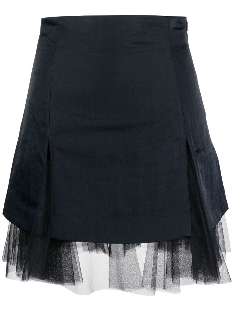Blue Max Tulle Mini Skirt