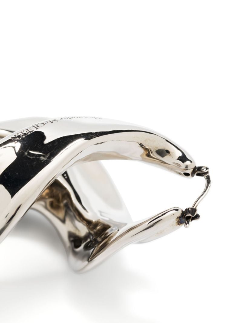Silver-tone Twisted Hoop Earrings
