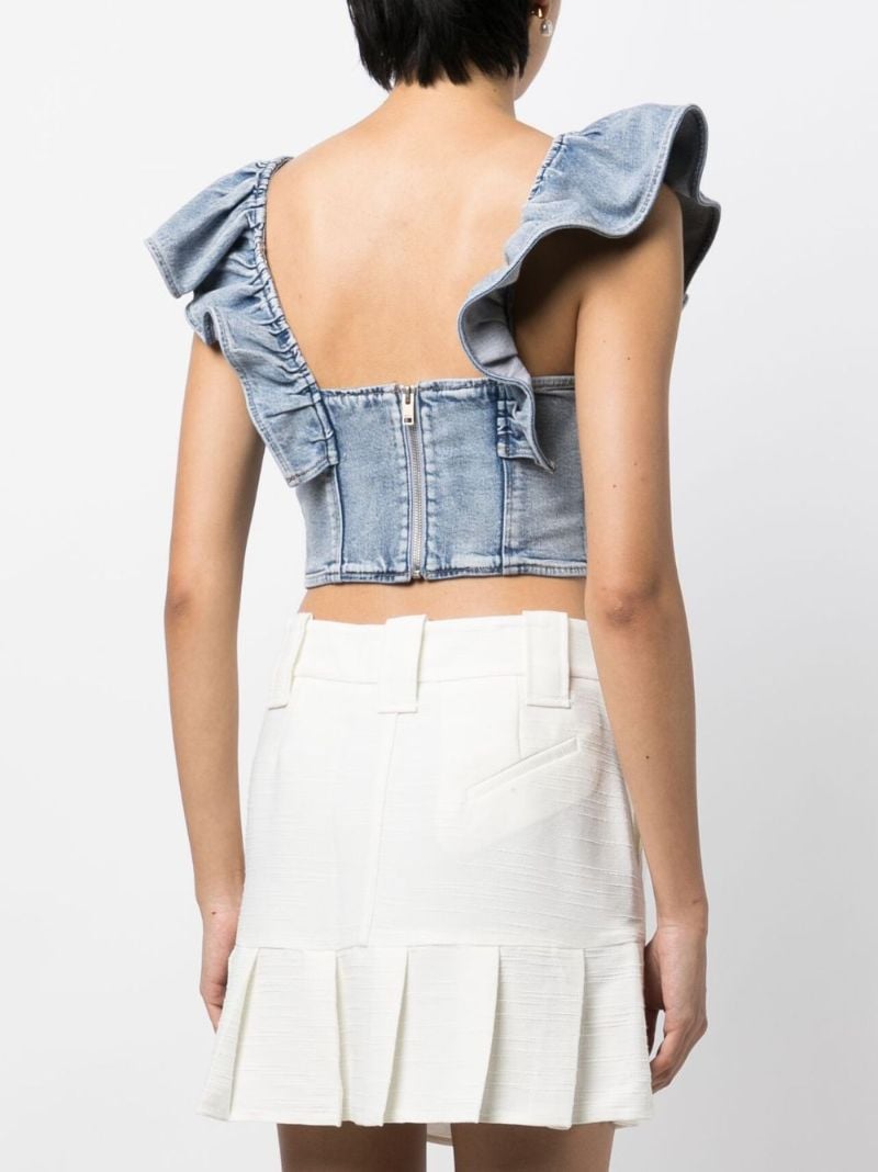 Blue Denim Crop Top