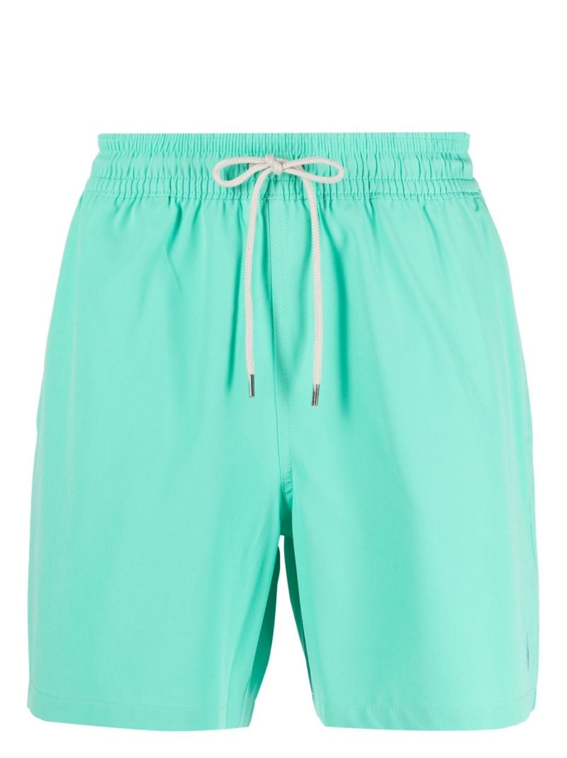 Green Elasticated Waist Swim Shorts