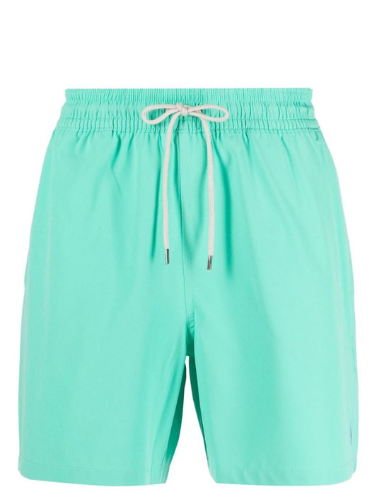 Green Elasticated Waist Swim Shorts