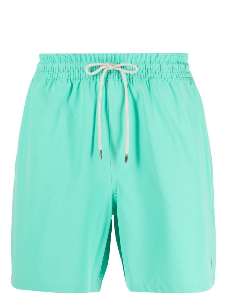 Green Elasticated Waist Swim Shorts