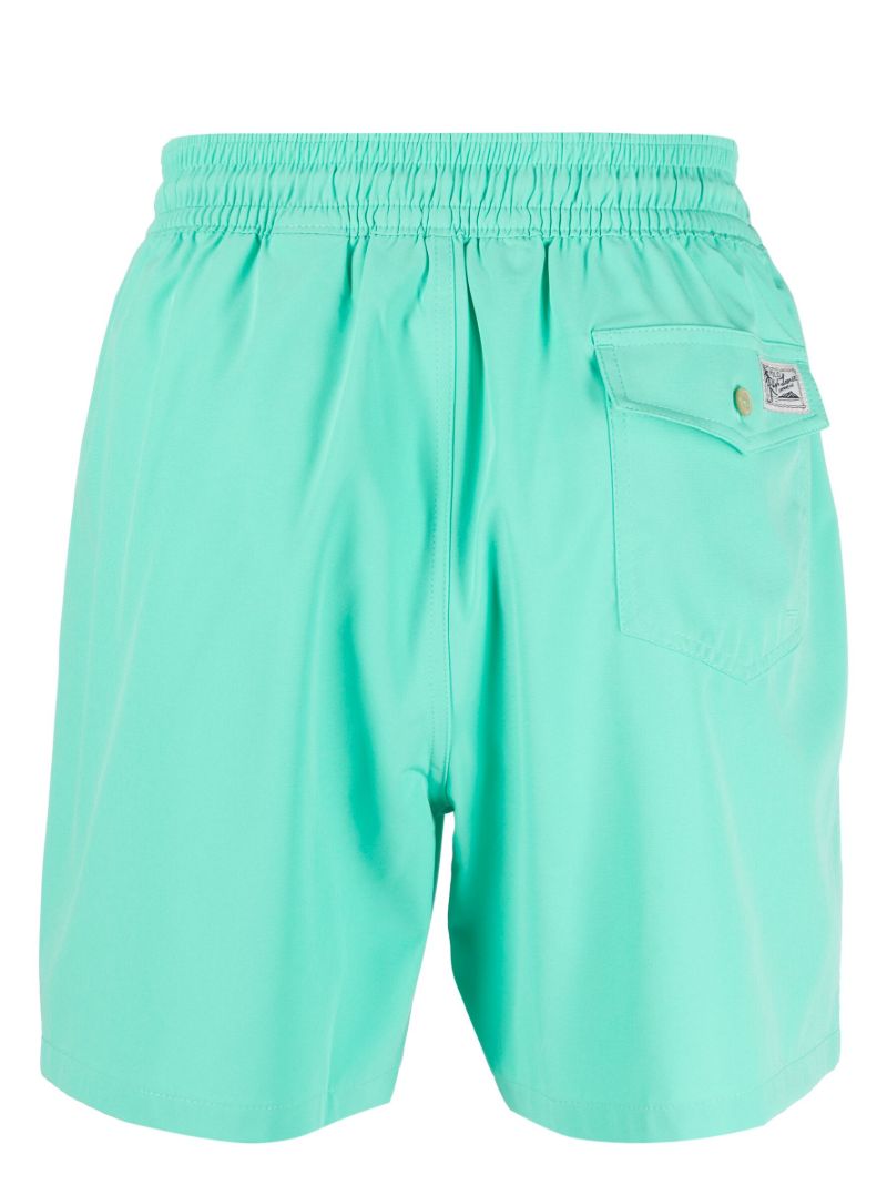 Green Elasticated Waist Swim Shorts