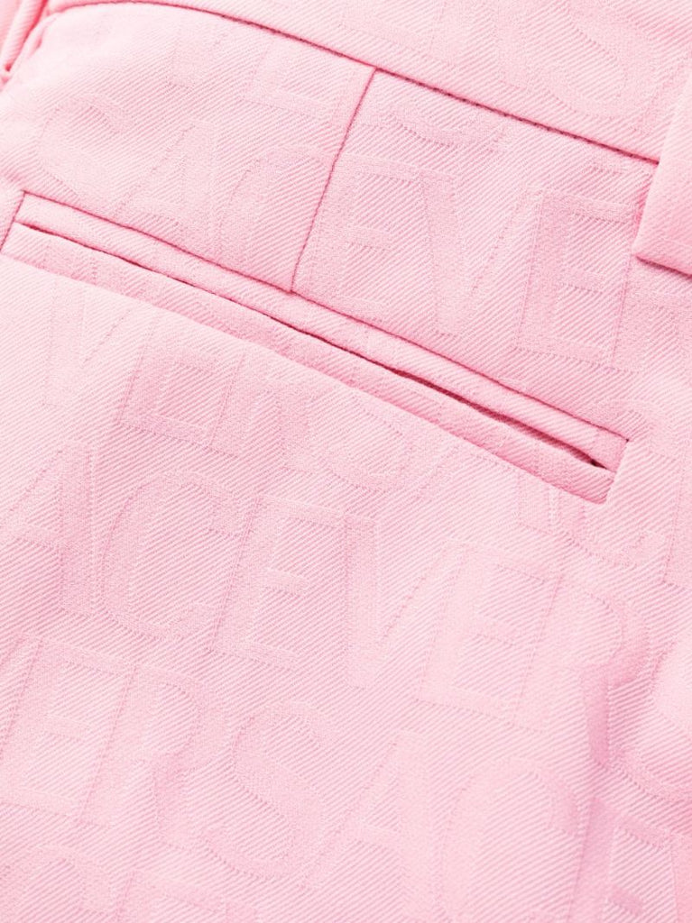 Pink Allover Flared Trousers