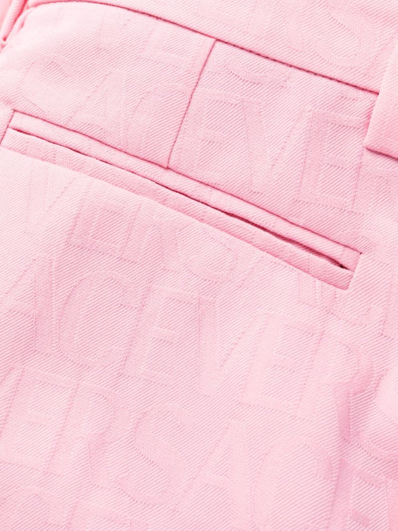 Pink Allover Flared Trousers