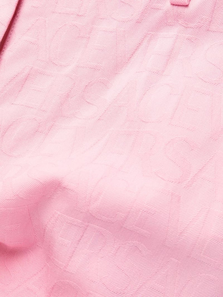 Pink Allover Flared Trousers