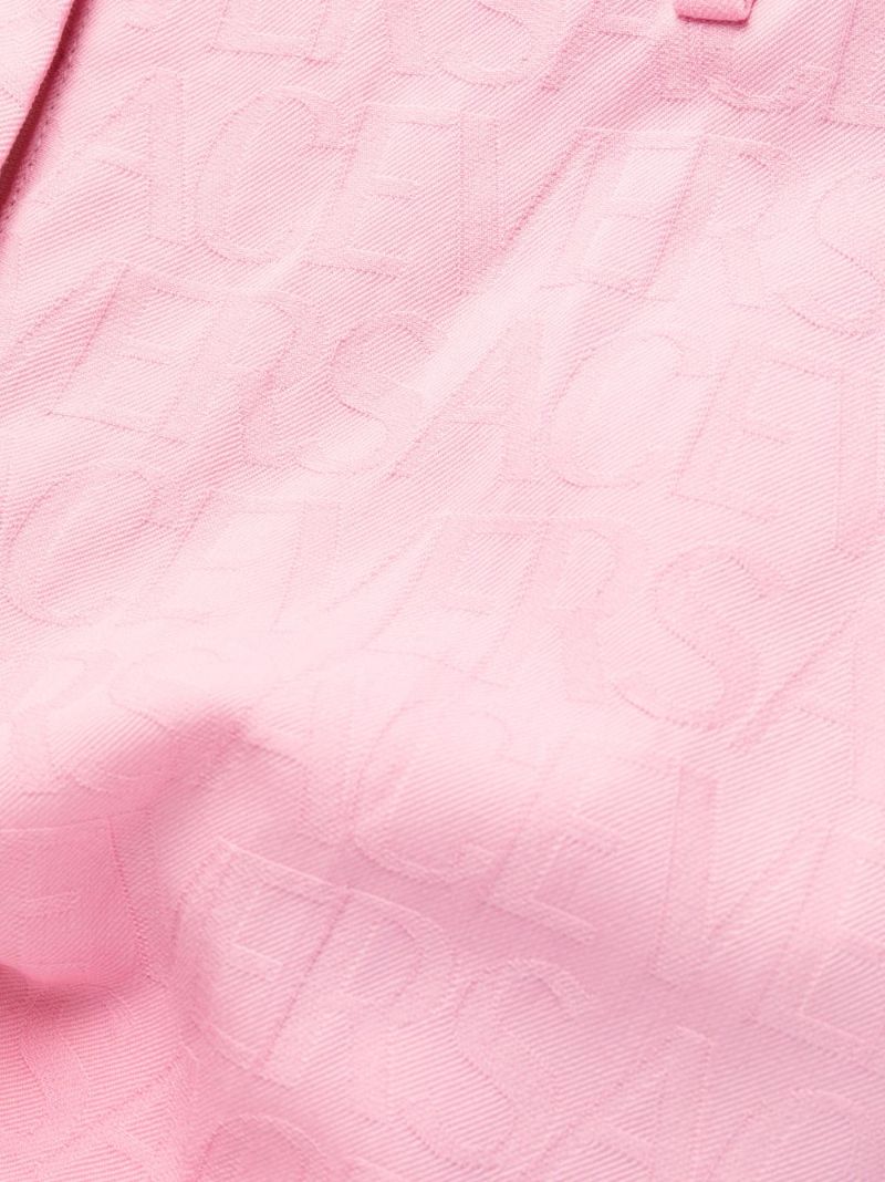 Pink Allover Flared Trousers