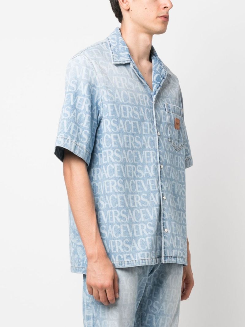 Blue Allover Denim Shirt