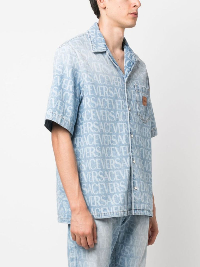 Blue Allover Denim Shirt