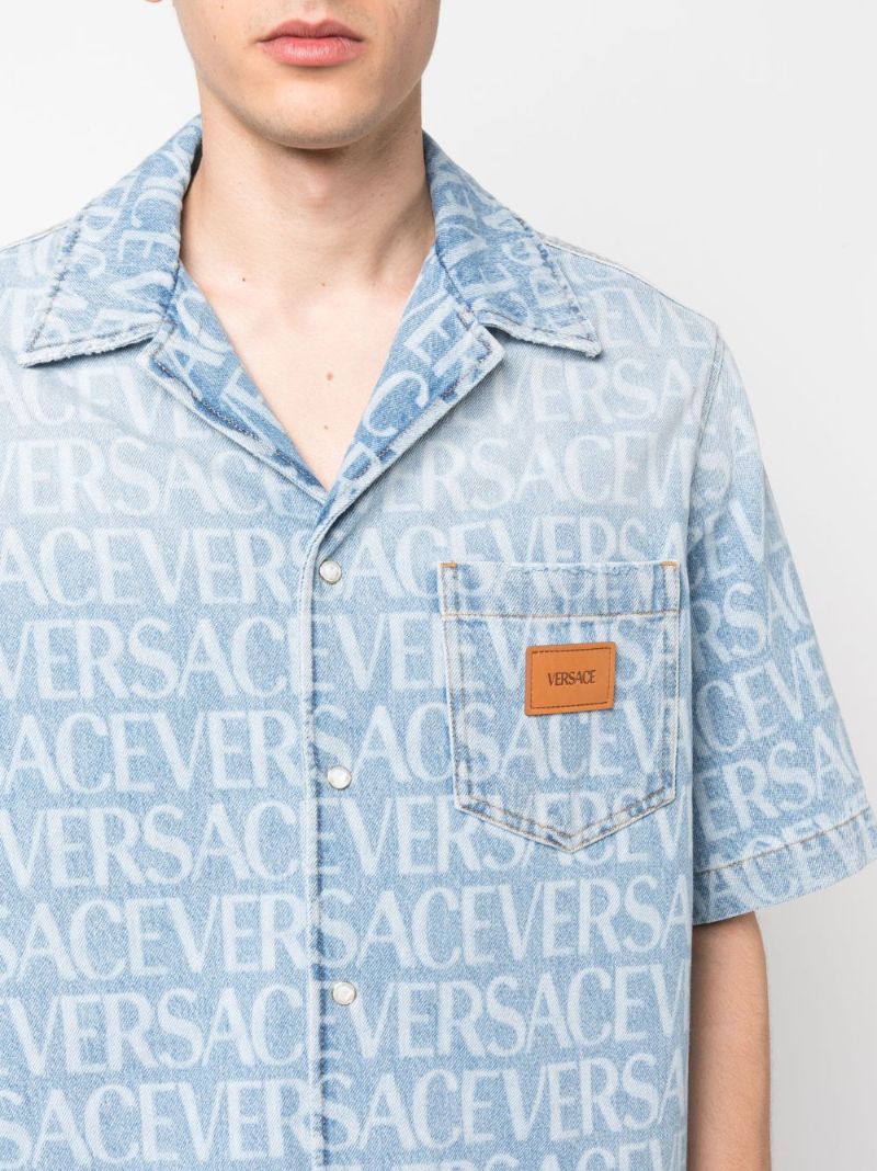 Blue Allover Denim Shirt