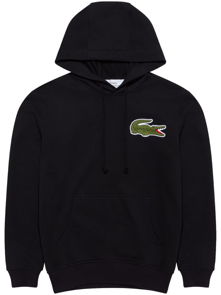 X Lacoste Black Logo AppliquÃ_x0083_Â© Hoodie