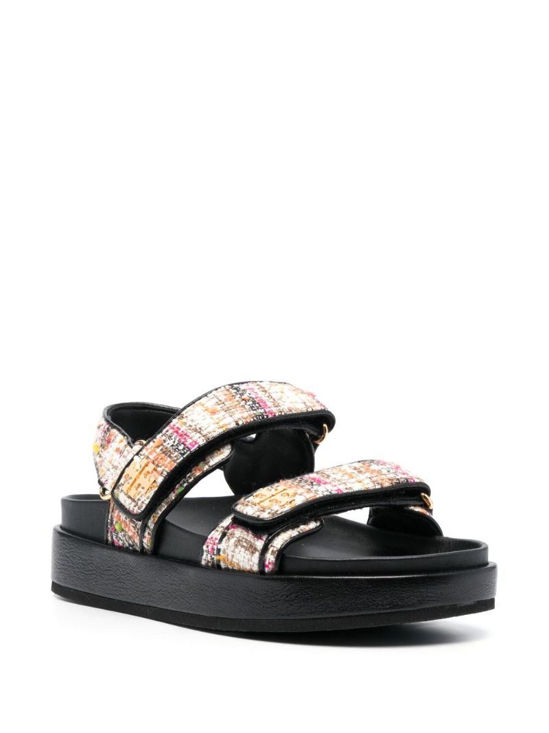 Black BouclÃ_x0083_Â© Touch-strap Sandals