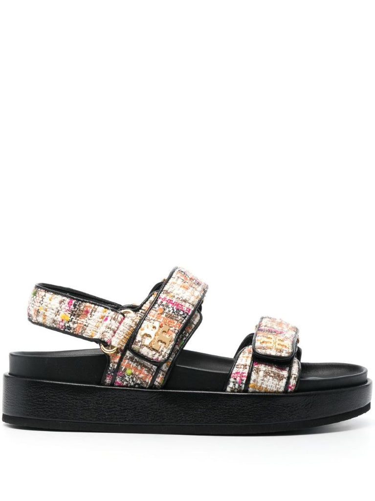 Black BouclÃ_x0083_Â© Touch-strap Sandals