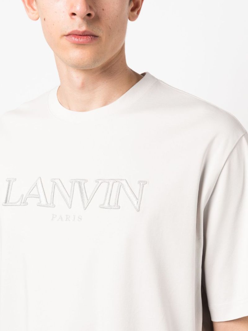 White Logo Print Short Sleeve T-shirt