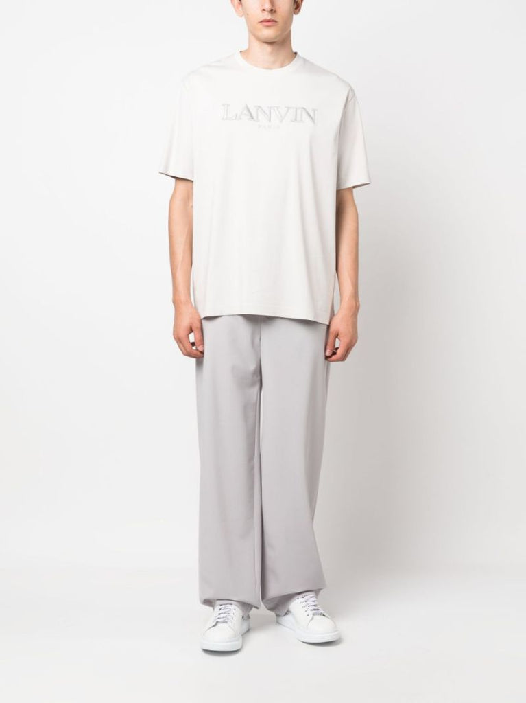 White Logo Print Short Sleeve T-shirt