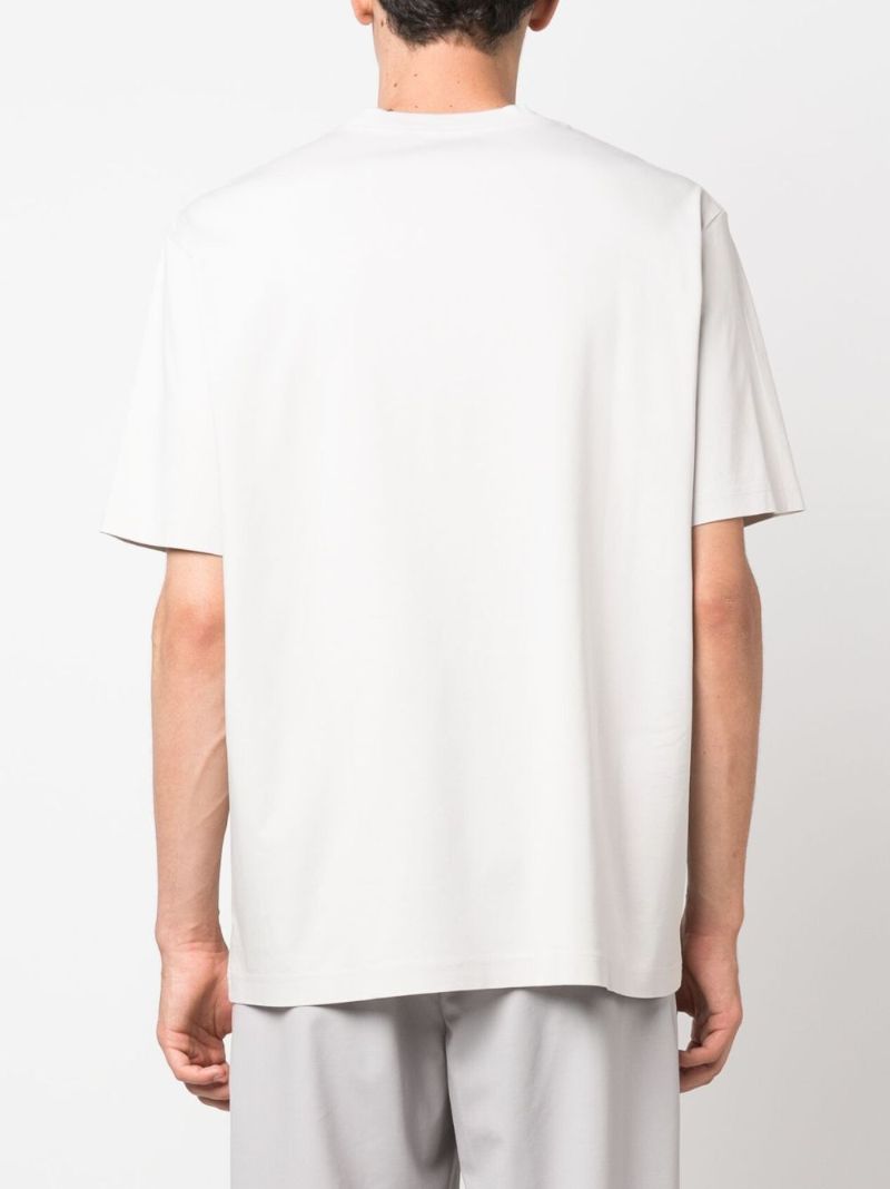 White Logo Print Short Sleeve T-shirt