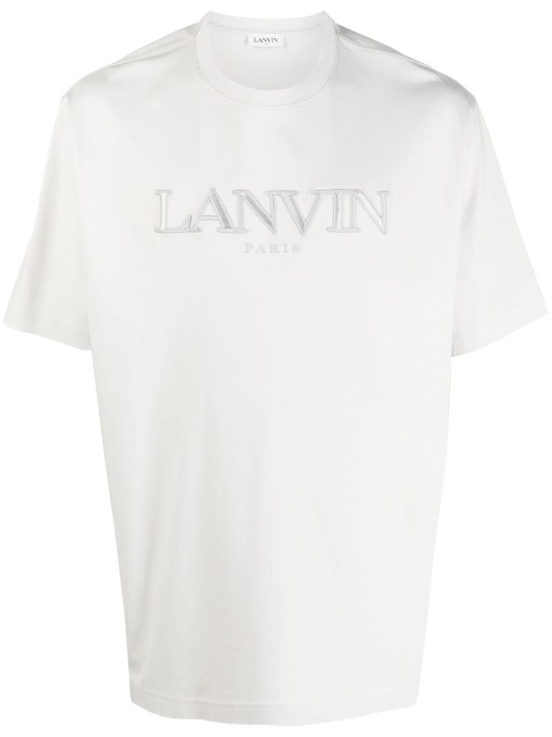 White Logo Print Short Sleeve T-shirt