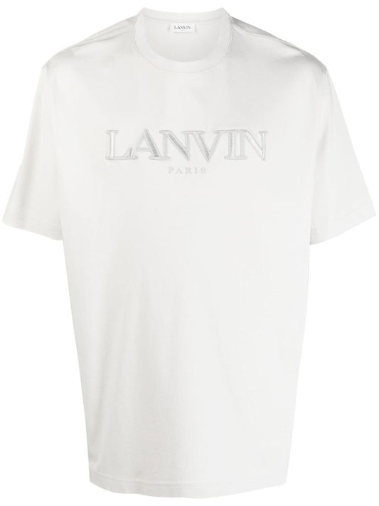 White Logo Print Short Sleeve T-shirt