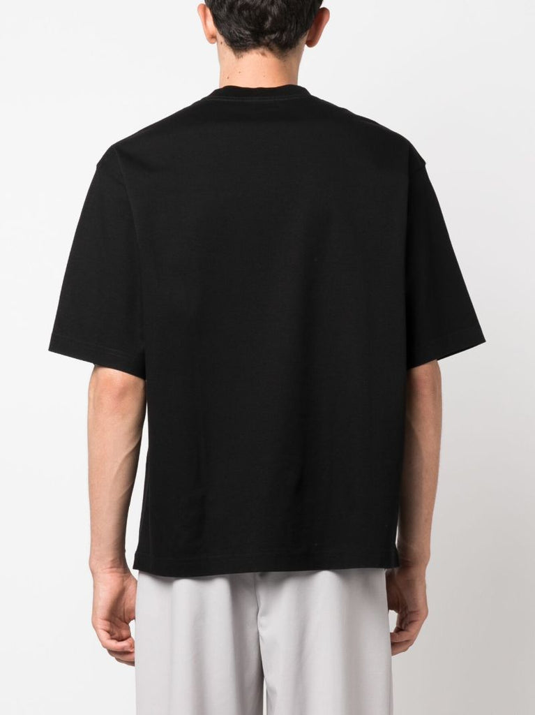 Black Logo-appliquÃ_x0083_Â© Cotton T-shirt