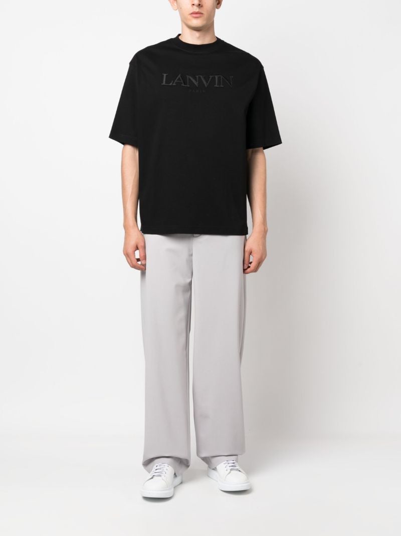 Black Logo-appliquÃ_x0083_Â© Cotton T-shirt