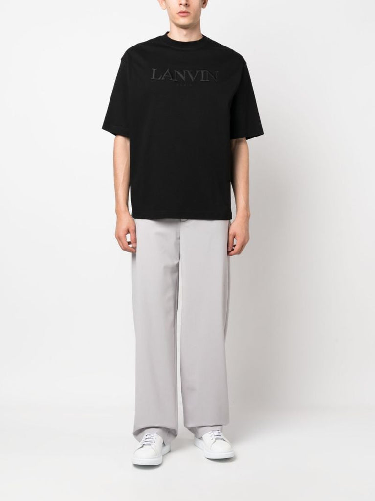 Black Logo-appliquÃ_x0083_Â© Cotton T-shirt