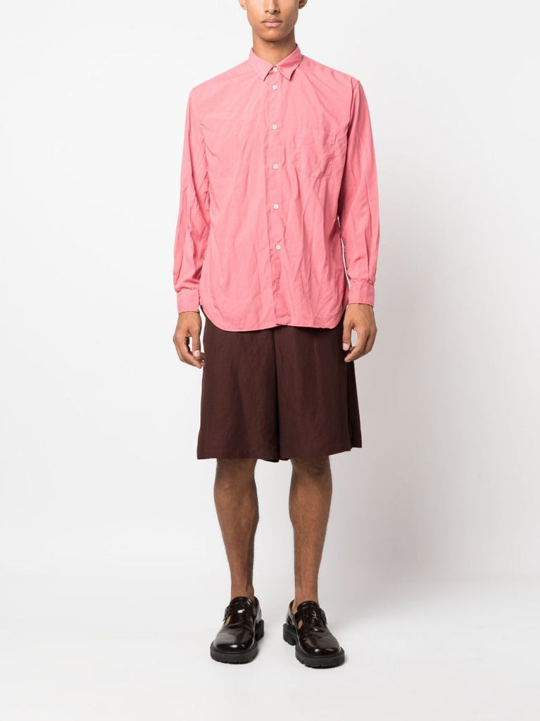 Pink Point-collar Shirt