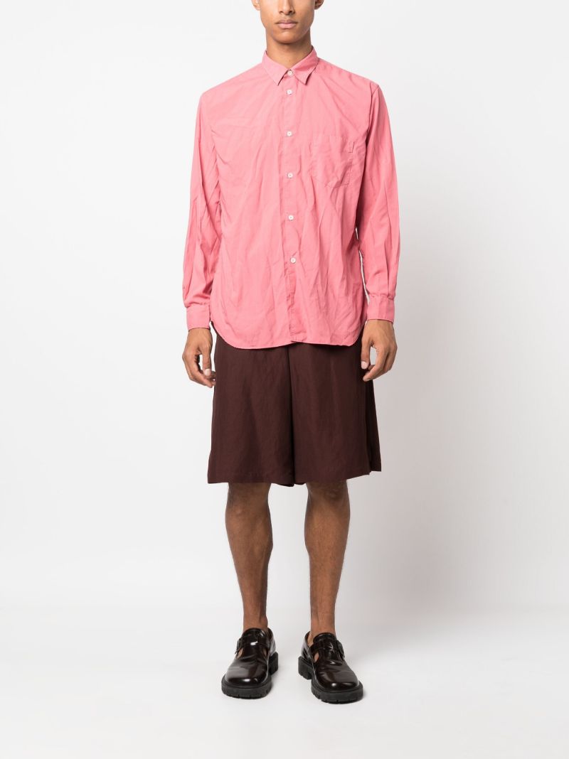 Pink Point-collar Shirt