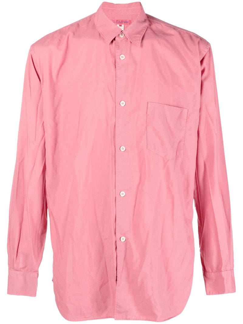 Pink Point-collar Shirt