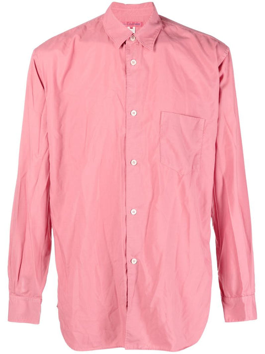 Pink Point-collar Shirt