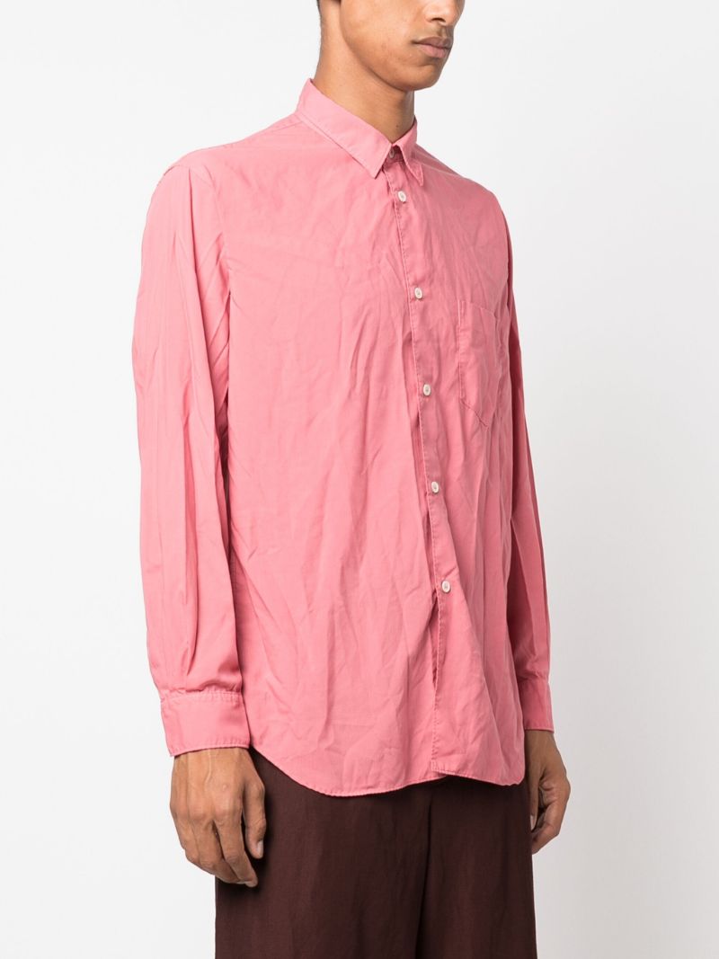 Pink Point-collar Shirt