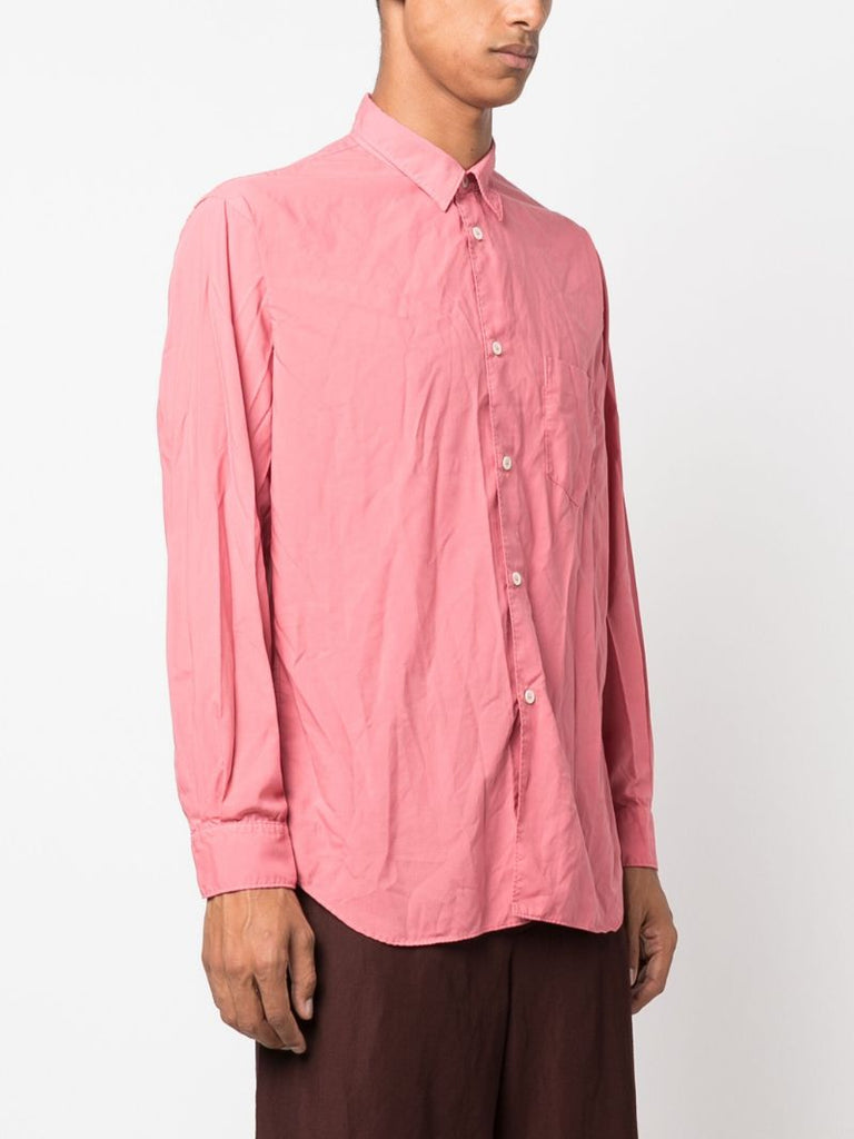 Pink Point-collar Shirt