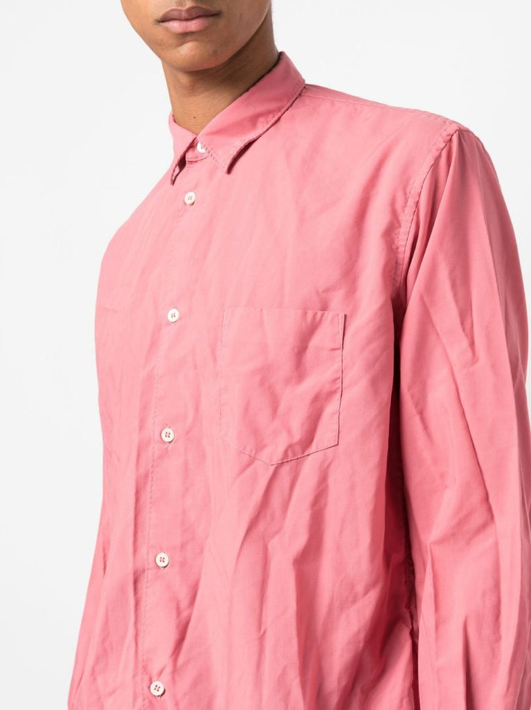 Pink Point-collar Shirt
