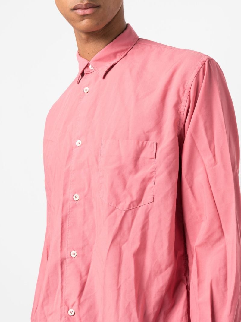 Pink Point-collar Shirt