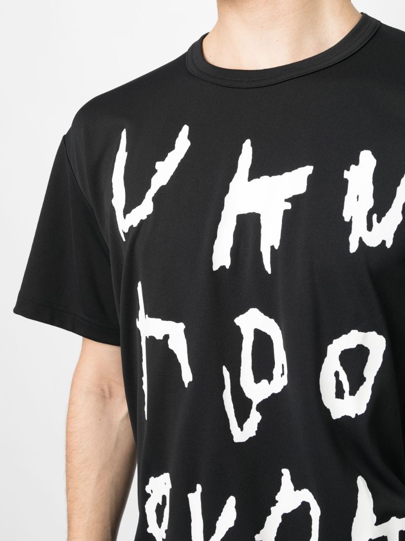 Black Text-print T-shirt