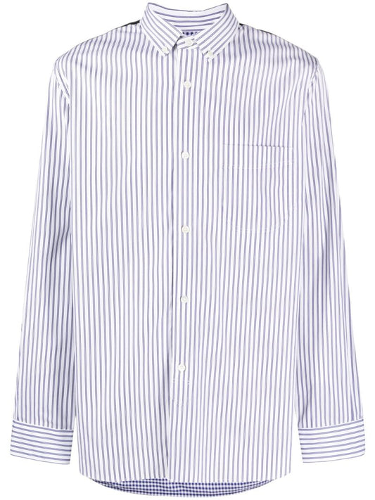Multicolour Panelled Striped Shirt