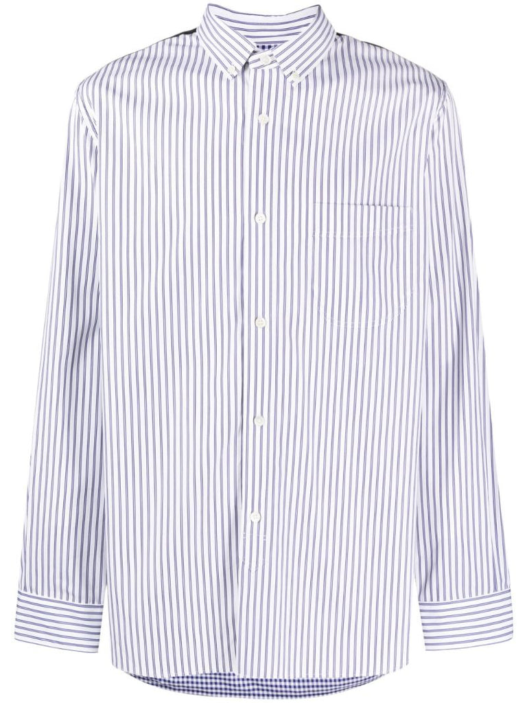 Multicolour Panelled Striped Shirt