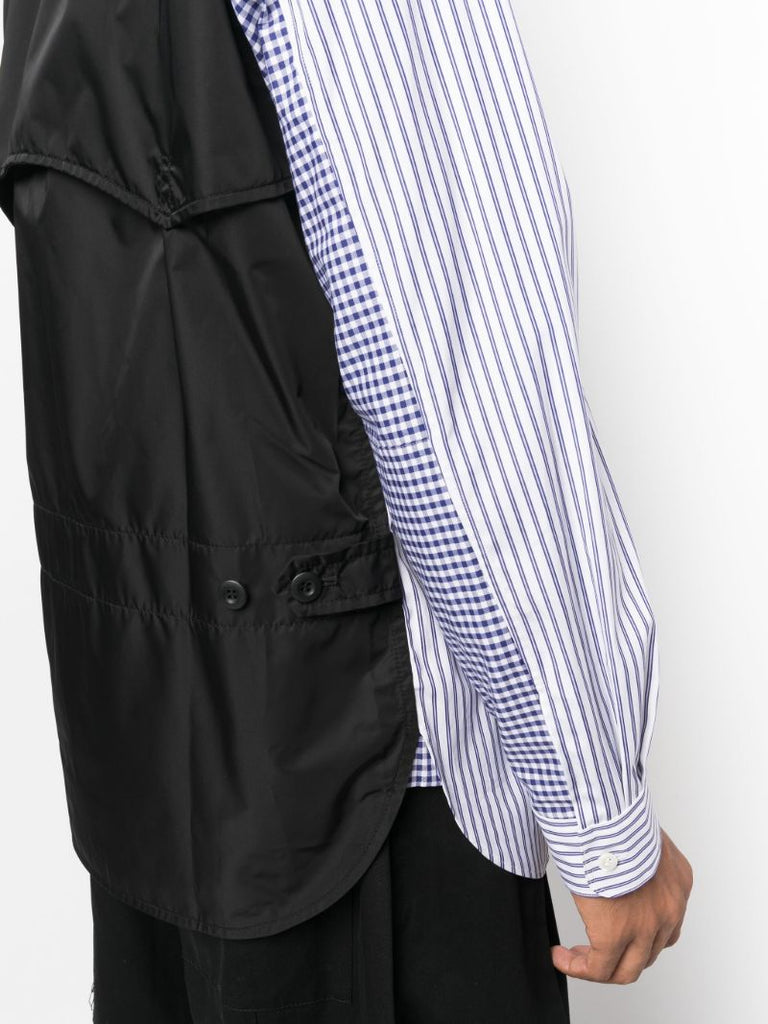 Multicolour Panelled Striped Shirt